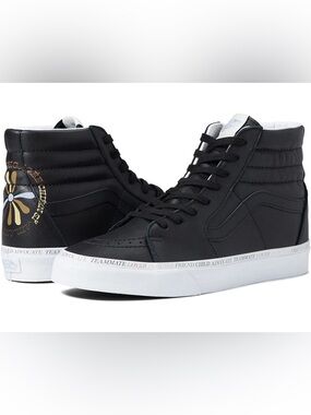 VANS SK8-HI Divine High Black Men’s Leather Skate Size 10M VN0A7Q5NB6L